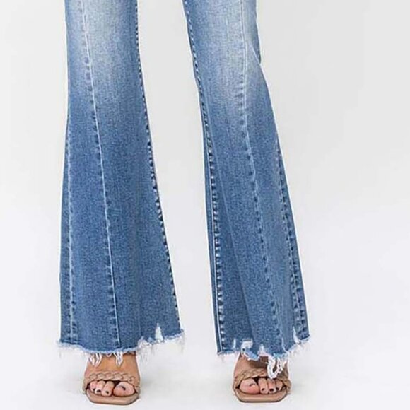 NWT Flying Monkey High Rise Panel Flare Jeans - Picture 5 of 16